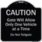 Signmission Designer Series-Caution Gate Will Allow One Vehicle Time Do Not Tail, 18" x 18", BS-1818-9861 A-DES-BS-1818-9861 - alternate 1